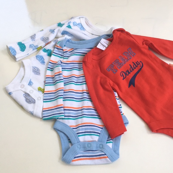 Red Fireman Bodysuit One Piece Romper Long Sleeve Baby Boy 0-3 Months NWT
